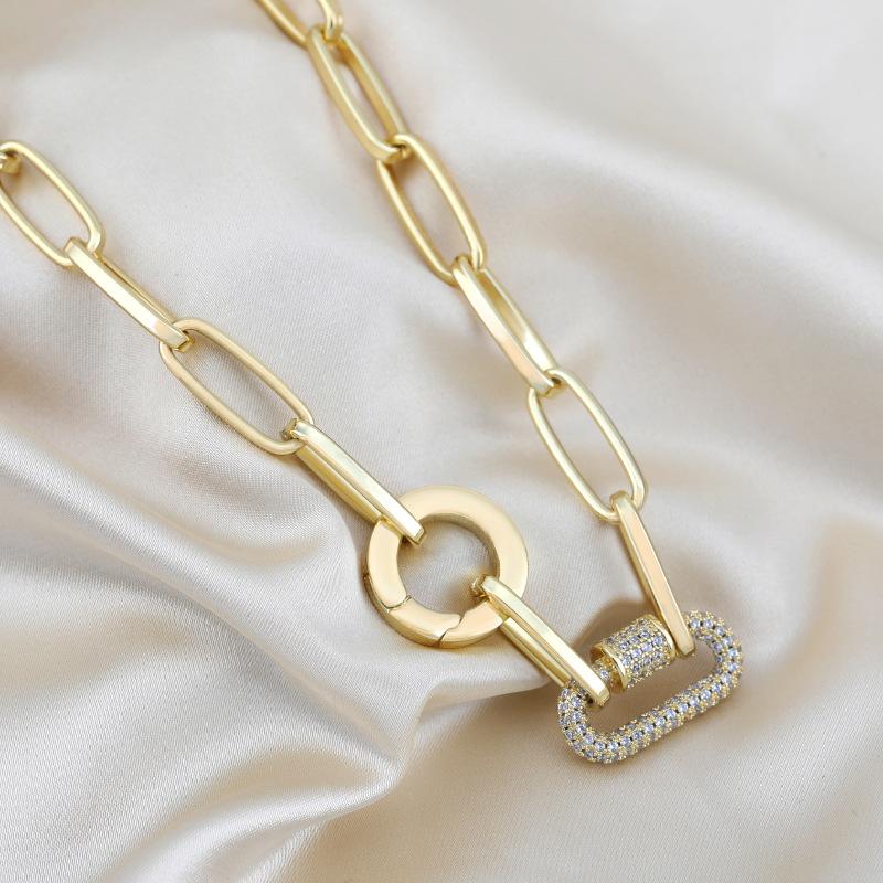 

Позолоченное модное ожерелье с буквой и регулируемой длиной для непринужденного стиля Trendy Necklace