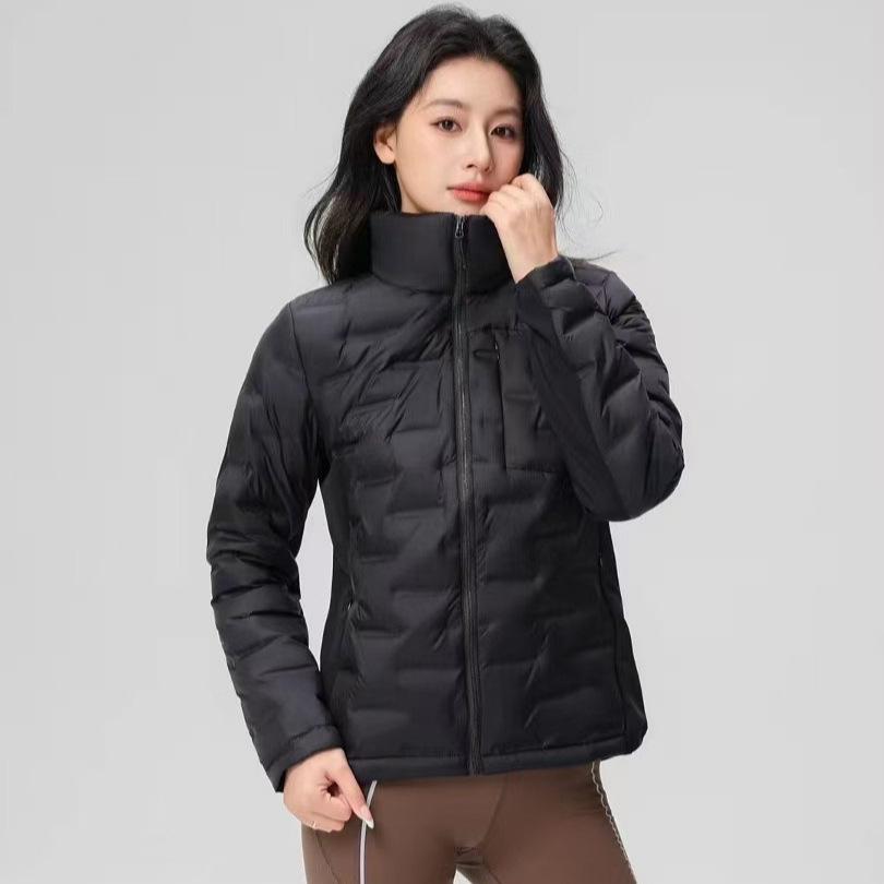 Women s Autumn/Winter Lightweight Down Jacket - Fashionable Slim Fit, Stand Collar, Warm, Thickened, Short Coat 2XL (65-72.5 kg)
