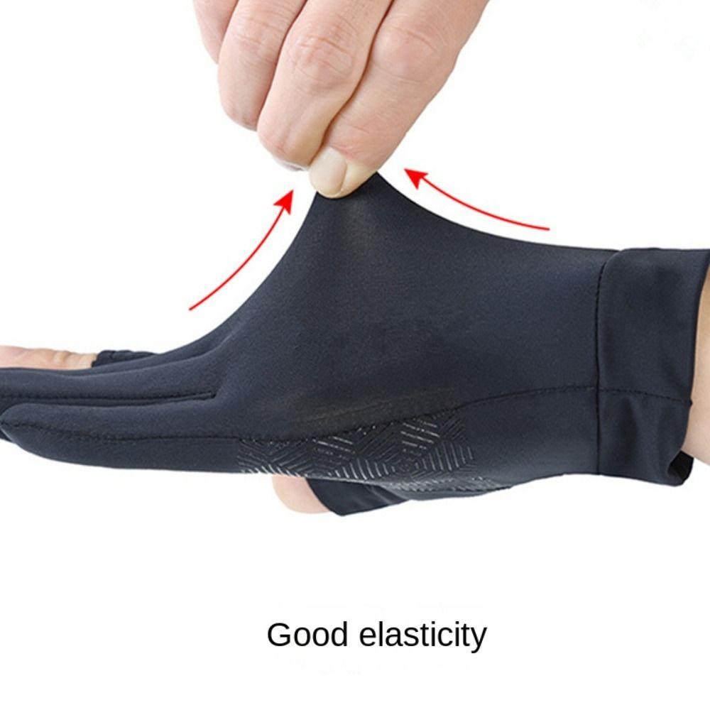 Opened Fingertip Two Finger Mesh Ice Silk Gloves Anti-UV Gloves Summer Gloves Sunscreen Gloves