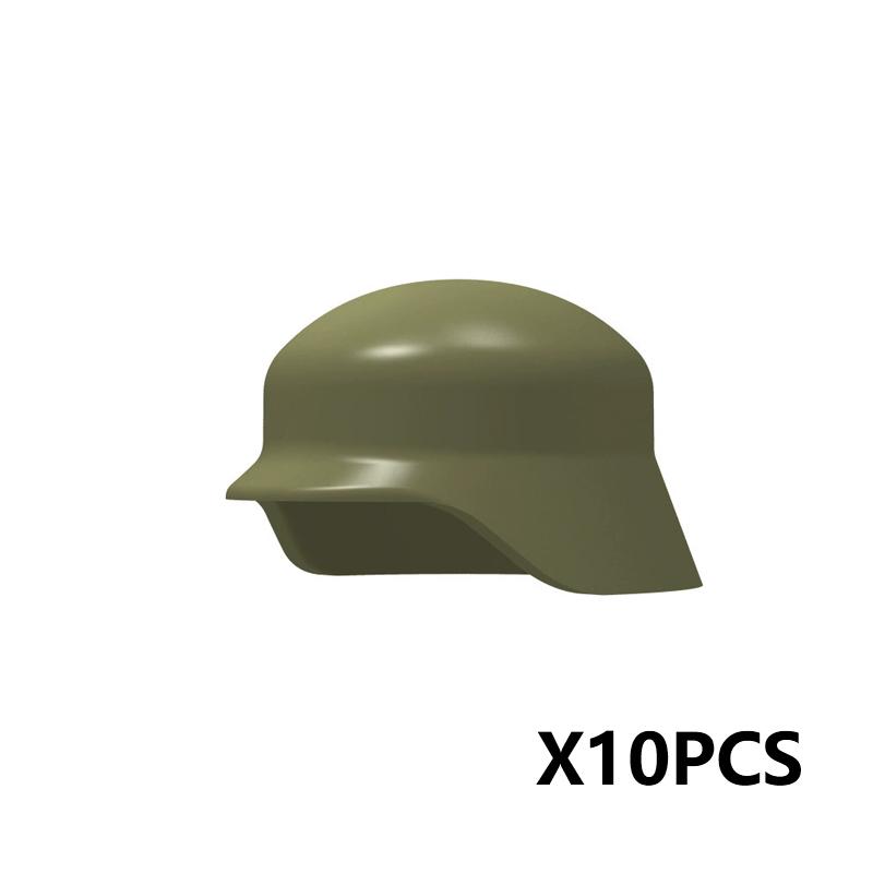 Military Building Blocks Accessories Soldier Figures Soviet Helmets Guard Hat Navy Pirate Firefighter Army Hats Mini Bricks Toys