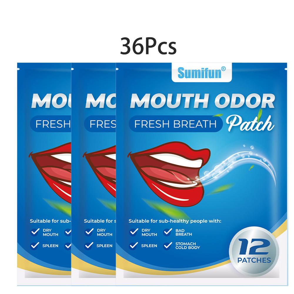 12/36/48Pcs Sumifun Fresh Breath Patch Help Improve Dry Mouth Bad Breath Discomfort Body Care Navel Plaster Fresh Breath Oral Care Patch