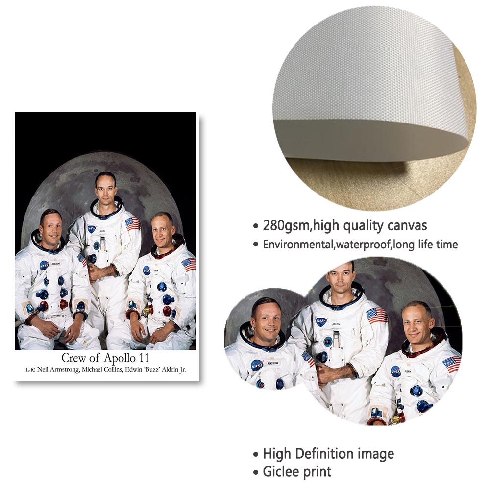 Space Wall Art Oil Painting Apollo Lunar Astronaut Mural Drawing Room Classical Poster and Printing