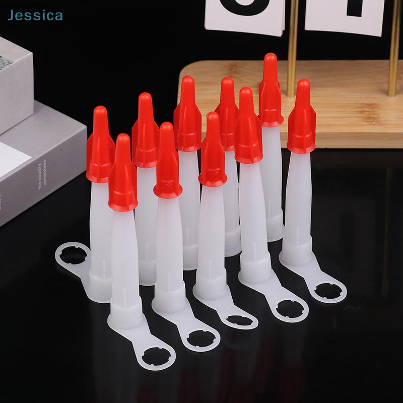 Spare Silicone Mastic Cartridge Nozzles 10Pcs Caulking Gun Nozzles Screw Cover Cap Household Sealant Tool