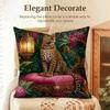 Regal Jungle Leopards Cushion Cover Natural Linen Organic Fabric DoubleSided Printing Sofa Home Decor Gift Pillow Cover