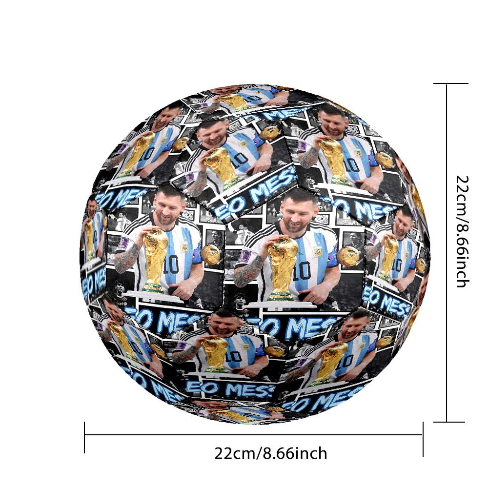 Messi 10 Number World Cup Champion Size 5 Soccer Ball Machine Sewn Indooroutdoor Universal Football Unique Gift For Soccer Lovers