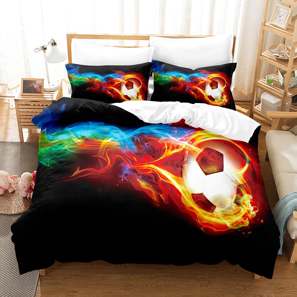 3D Football Bedding Sets Duvet Cover Set With Pillowcase Twin Full Queen King Bedclothes Bed Linen