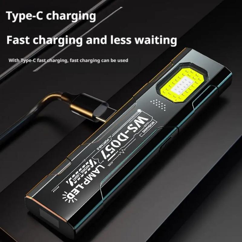 Led Keychain Flashlight Rechargeable 550Lm Portable Mini Torch Pocket Lantern Flood Work Light With Magnet For Emergency
