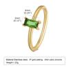 Minimalist Water Drop White Zircon Women Ring, Wave Drop Stainless Steel Ring, 18K Gold Plated Waterproof Luxury Jewelry