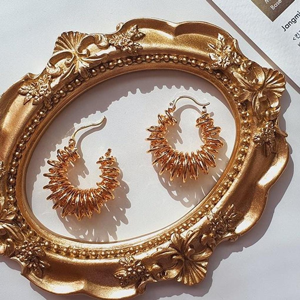 Damen Tägliche Münzfolien Ring Ohrringe (Einzigartiger Stil)