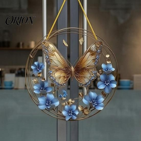 Colorful Butterfly Light Catcher Acrylic Sun Catcher, Rainbow Hanging Decoration, Durable Refracting Decor Lanyard Ornament for Living Room