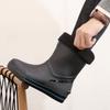 [One piece] Rain shoes men's short and medium non-slip waterproof shoes outdoor water boots warm fishing rain boots rubber shoes