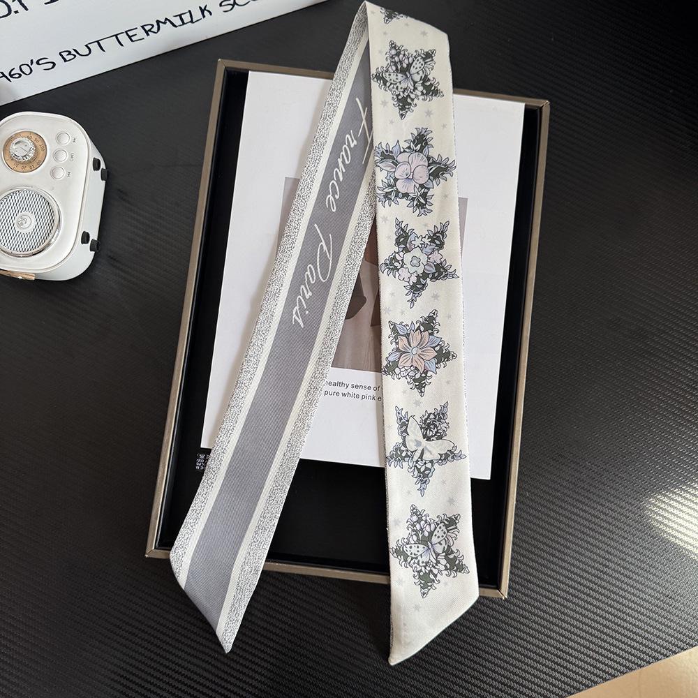 Luxusní francouzská keprová čelenka, kravata a šátek z umělého hedvábí