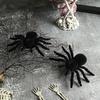 Halloween Flocking Spider Props, Realistic Prank Toys, Halloween Party Decorations, Haunted House Ornaments