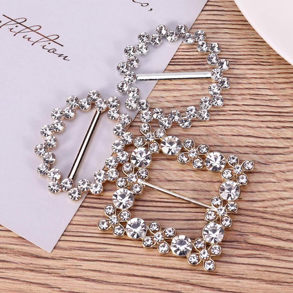 BESTOYARD Scarf Ring 3Pcs 80s Party Tee Shirt Clips Pearl Rhinestone T Shirt Scarf Clip Ring Buckles Waistband Neckerchief Clip Rings for Clothing