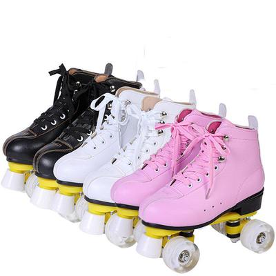 Adjustable Double Row Roller Skates for Adults, Men & Women - Four-Wheel Sports & Ice Skating