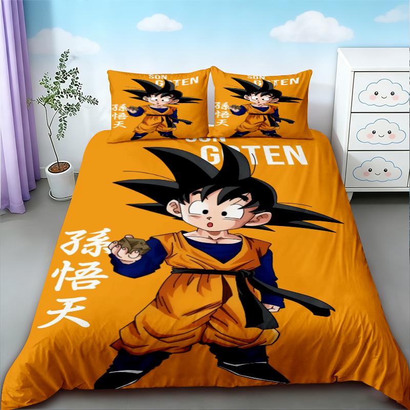 Duvet Cover Dragon Ball Anime Soft  Comfortable Twin Single King Kids Adult Gift Three Piece Set Decorative Bed Sheet Pillowcase