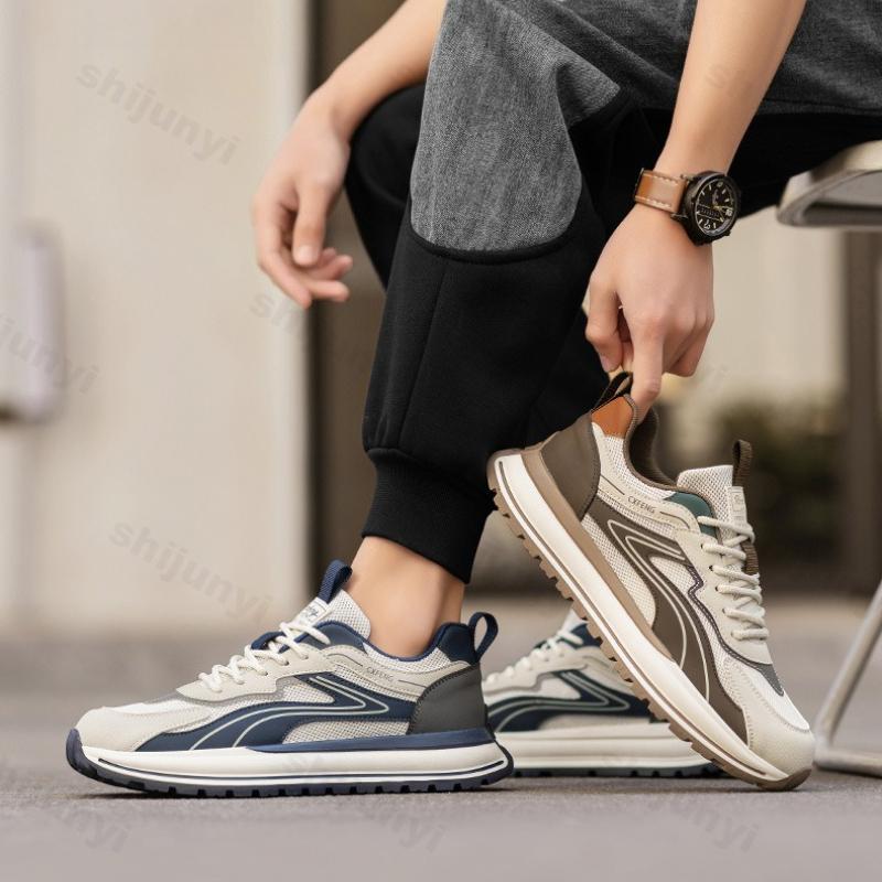 Fashion Mesh Breathable Men's Shoes 2025 New Style Summer Casual Sports Shoes Thick Soled Fashion Trend Comfortable Lightweight Sneakers