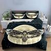 Moth, moon, and stars. Bedding sets Duvet cover sets Duvet covers Pillowcases(1*Duvet Cover 2*Pillowcases without duvet insert)