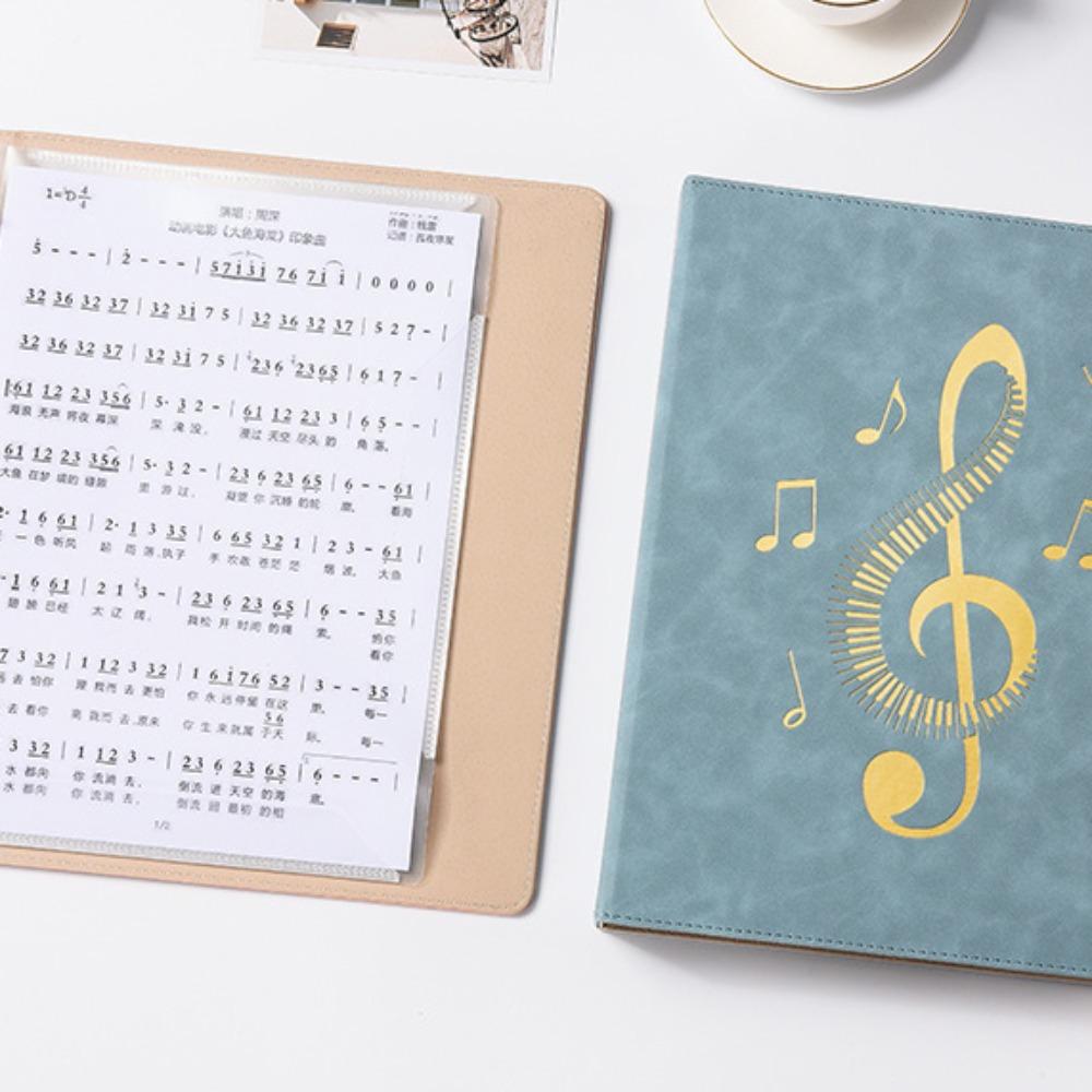 20 Pages Piano Music Sheet File Folder Flexible A4 Sheet Music Clip  Note Folder