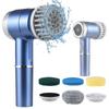 Electric Cleaning Brush Set Portable Cordless Electric Spin Scrubber Waterproof 3 Speeds Digital