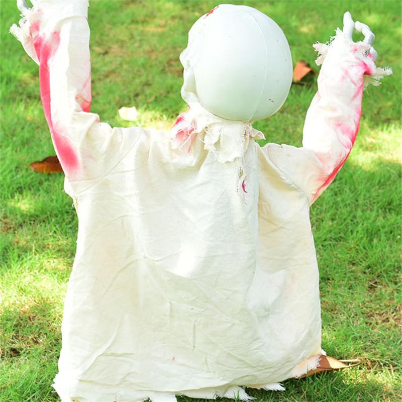 Halloween Voice Control Swing Ghost Horror Doll Decor To Insert Scary Props Home Garden Outdoor Decoration