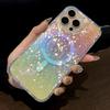 Funda Magnética Láser Reflectante con Patrón de Diamantes de Lujo Para iPhone 17 Air 16 E 15 14 Plus 13 12 Pro Max 11 Para Magsafe Aurora Capa