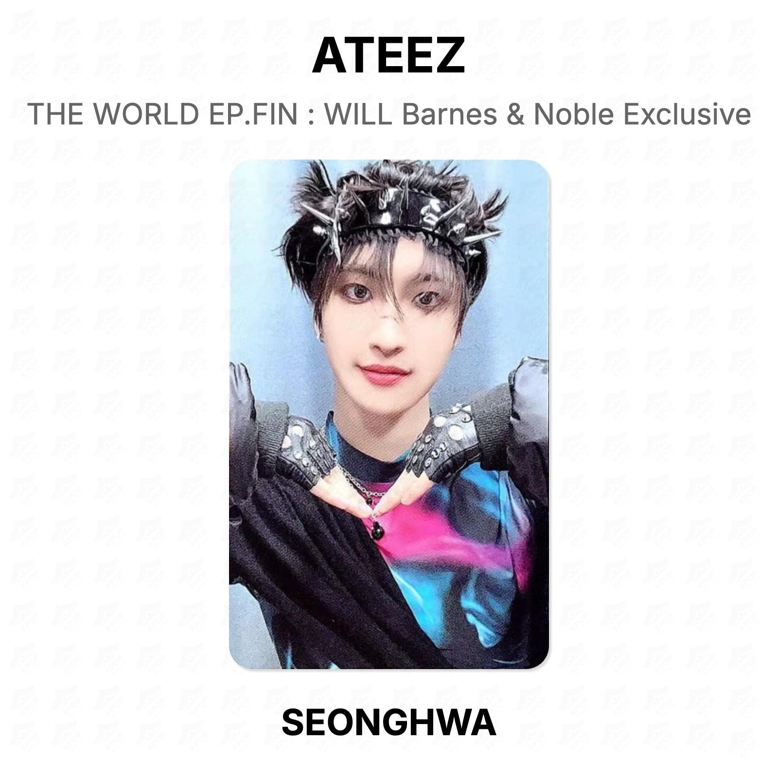 ATEEZ SEONGHWA THE WORLD EP.FIN : WILL Barnes & Noble Exclusive Official Photocard SEONGHWA