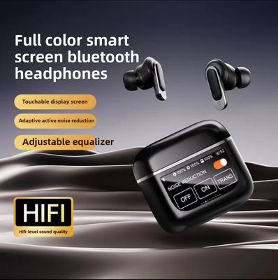 ANC Active Noise Reduction Ασύρματο ακουστικό Bluetooth Εξαιρετικά μεγάλης διάρκειας Έξυπνη έγχρωμη οθόνη αφής LED