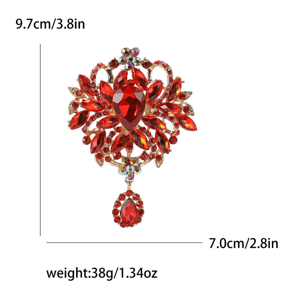 Hänge av kristallglasbrosch för kvinnor unisex strassnålar bankettfest ryggsäck presenter smyckestillbehör