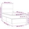 Box Spring Bed with Mattress & LED Blue 100x200 cm Fabric