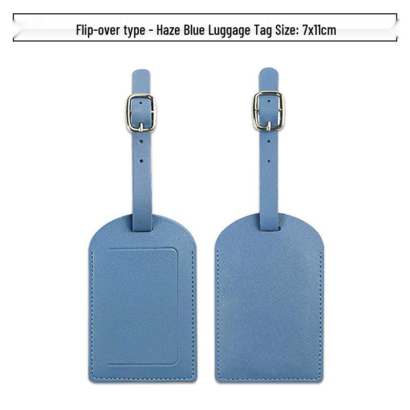 Customizable PU Leather Luggage Tag with Anti-Lost Feature and Airplane Design