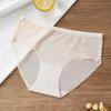 Summer Ultra-thin Ice Silk Seamless Women's Underwear Waist Waist and Hip Pants Antibacterial Pure Cotton Breathable Quick Drying Panties