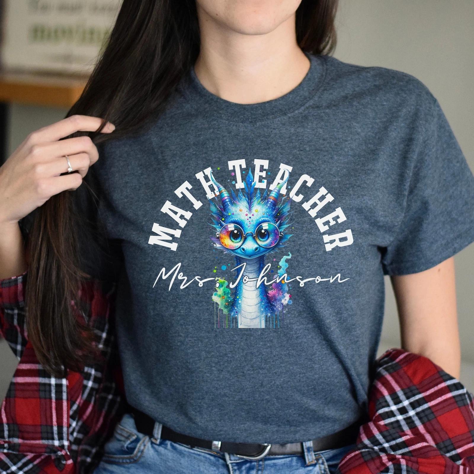 Math teacher funny Personalized Unisex T-shirt Custom Mathematics teacher Black S