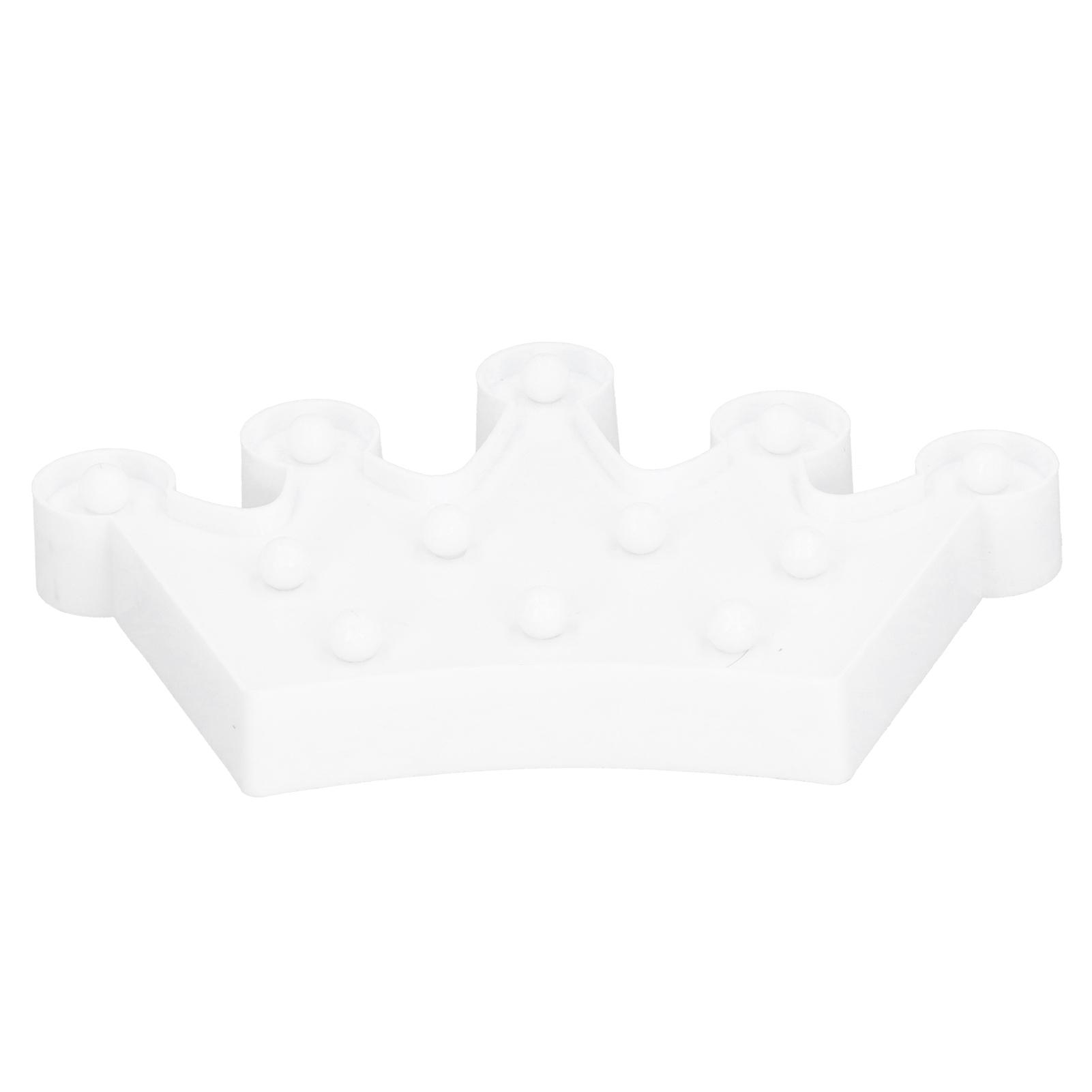

12LED Crown Shape Night Light Cute Warm White Lamp Home Decoration for Bedroom Living RoomWhite белый