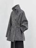 2025 A/W Stand-Up Collar Premium Loose Mid-Length Wool Coat