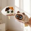 Fluffy Soft Cat Plush Toys Round Stuffed Animals Cat Lovely Plush Siamese Cat Home Decoration