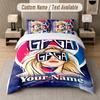 Lady Gaga 3Pcs Bedding Set, Personalized Custom Name Text, 1 Duvet Cover & 2 Pillowcases For Bedroom