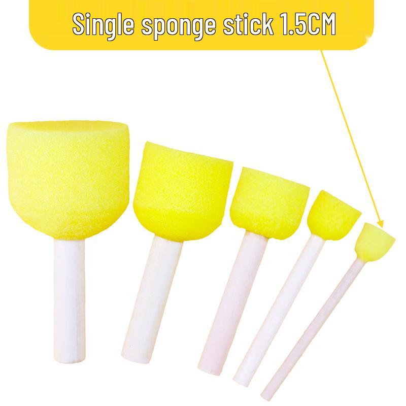 Children s DIY Sponge Stamping Paintbrush Set: Toddler Art & Graffiti Mushroom Rollers Sponge Painting Brush