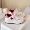 Korean Style Women's White Thick-Soled Shoes - 2026 Trendy Lightweight Sportswear