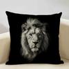 Animal Portrait Cushion Cover,Lion, Tiger, and Bear Patterns,Home Sofa Decorative Throw Pillow Case Perfect Children's Gift