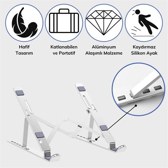 Adjustable Laptop Support Base Fully Foldable Portable Laptop Riser