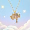 JMXD Lightning Cloud Necklace Creative Design Dainty Clavicle Chain Micro Inlay Crystal Pendant Trendy Aesthetic Jewelry for Women