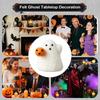 Halloween Ghost Felt Funny Decor Holding Pumpkin White Funny Ghost Ornaments For Desk Indoor Outdoor Home Festival Event Party