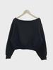 Women's Off-Shoulder Solid Color Sweatshirt, Casual Loose Fit, Long-Sleeved, Spring/Autumn.