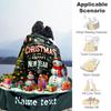 Xmas Christmas Snowman Customize Text Blanket Cozy Personalized Blanket Comfortable Great for Sofa Home Decor Office Livingroom