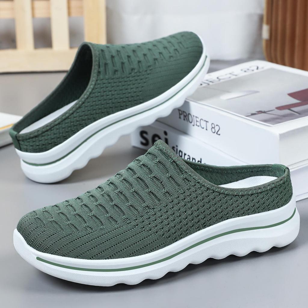 Women's Summer Breathable Slip-On Slippers - Soft Sole, Comfortable, Fashionable, Odor-Free Half Shoes