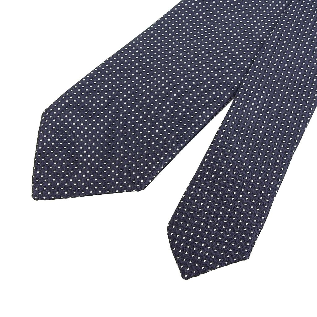 Pristine EMPORIO ARMANI tie Dot Pattern Navy silk mens 340075 Used