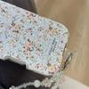 KEYSION Women Girl's Flower Phone Case for iPhone 14 15 16 17 Pro Max Rounded Edges Shockproof Cover with Bead Bracelet Chain