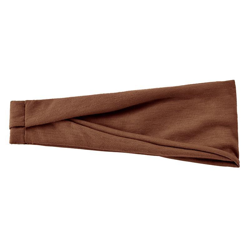 

Женские однотонные эластичные ленты для волос, повязка на голову для йоги, модный обруч для макияжа, винтажная повязка на голову, аксессуары для волос коричневый