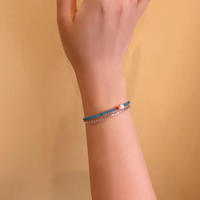 [92.5 silver]ocean the blue bracelet